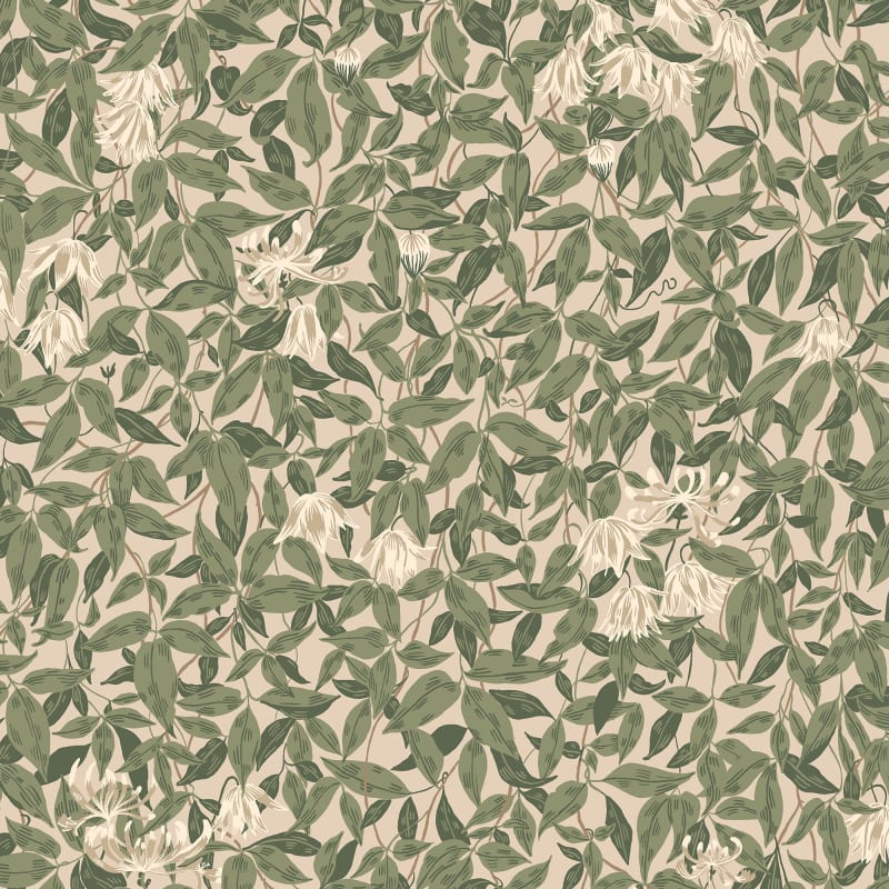 Sandberg behang Linnea Forest Green S10783