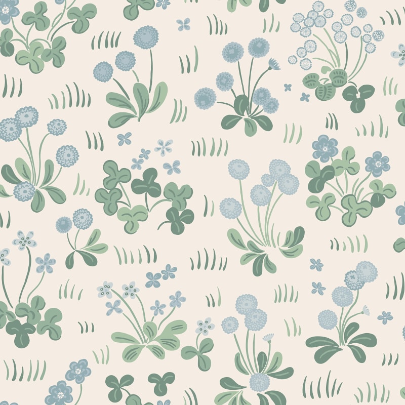 Sandberg behang Bellis Misty Blue S10786
