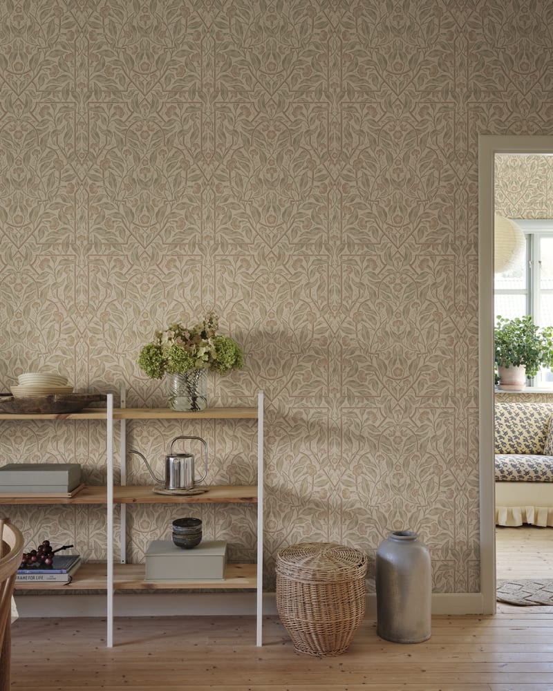 Sandberg behang Edda Beige S10801 sfeerbeeld