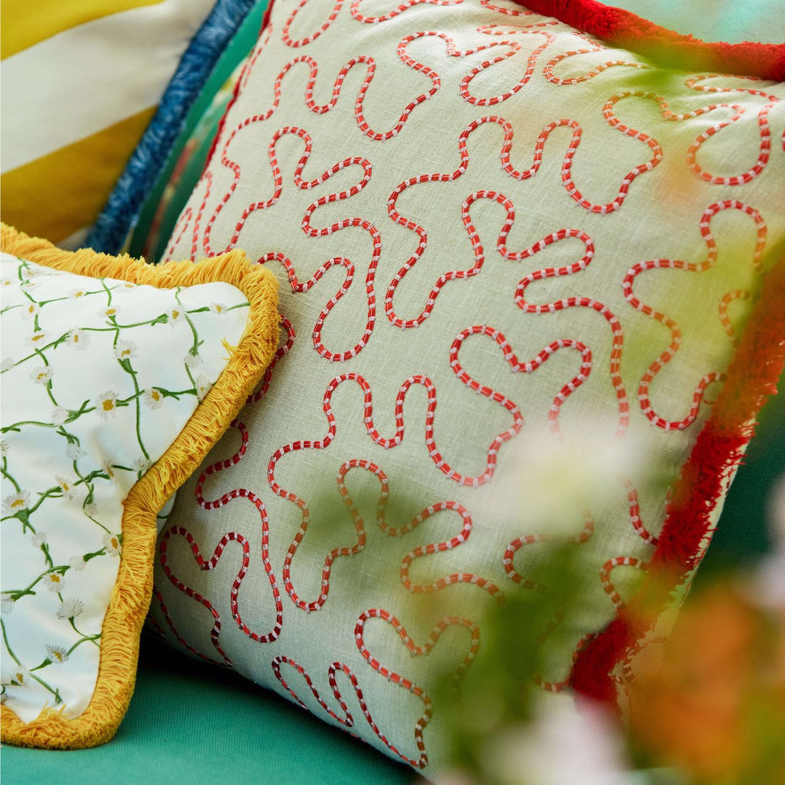 Harlequin stof Wiggle Linen/Carnelian 134999