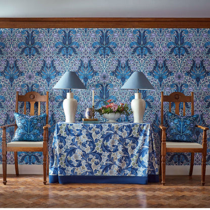 Morris and Co stof Leicester Paradise Blue 227210