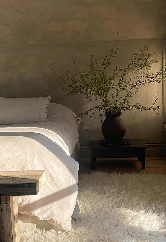 Layered Shaggy Bone White vloerkleed