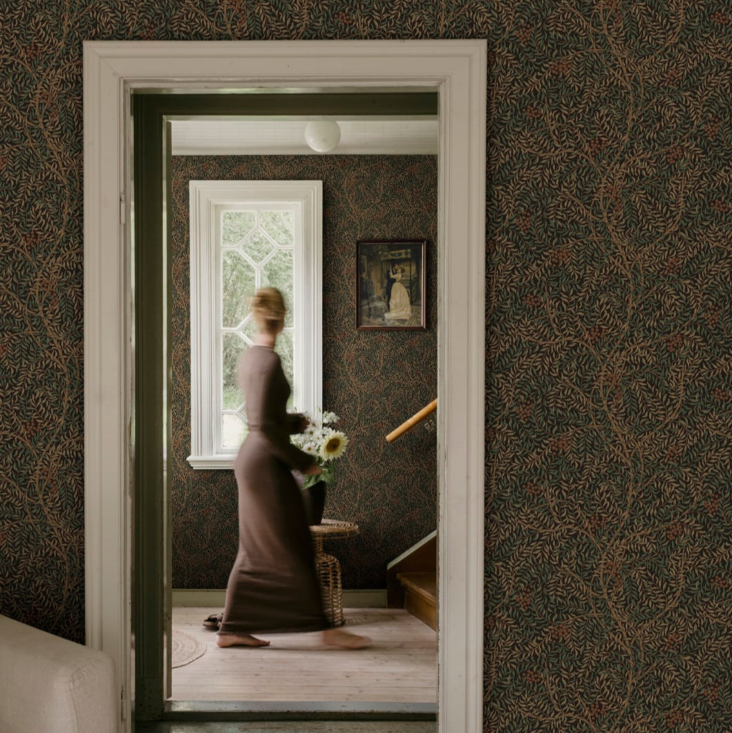 Sandberg behang SImon in de kleur Charcoal S10495 sfeerafbeelding 