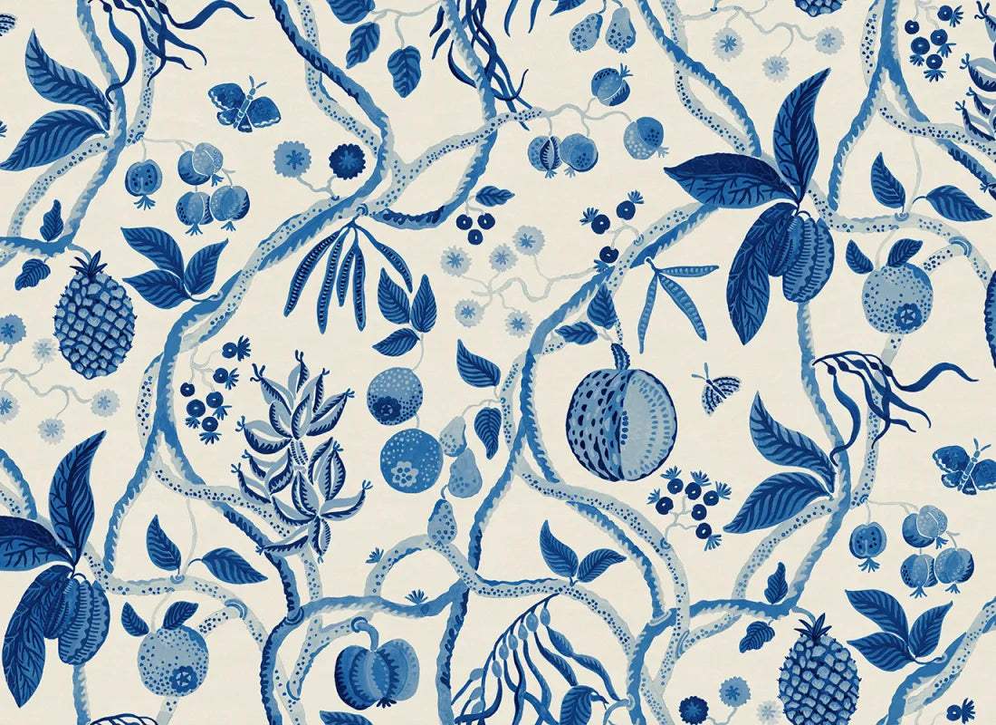 Sandberg behang Tree of life Blue S10763