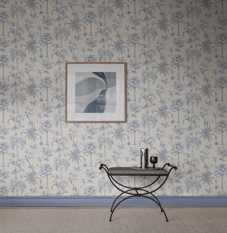 Sandberg behang Adele Blue S10649