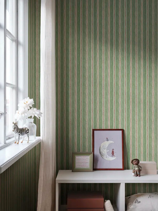 Sandberg behang Albin Light Dark Green S10761