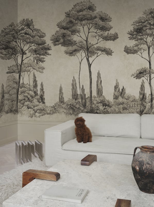 Sandberg behang Andrea Graphite S10694