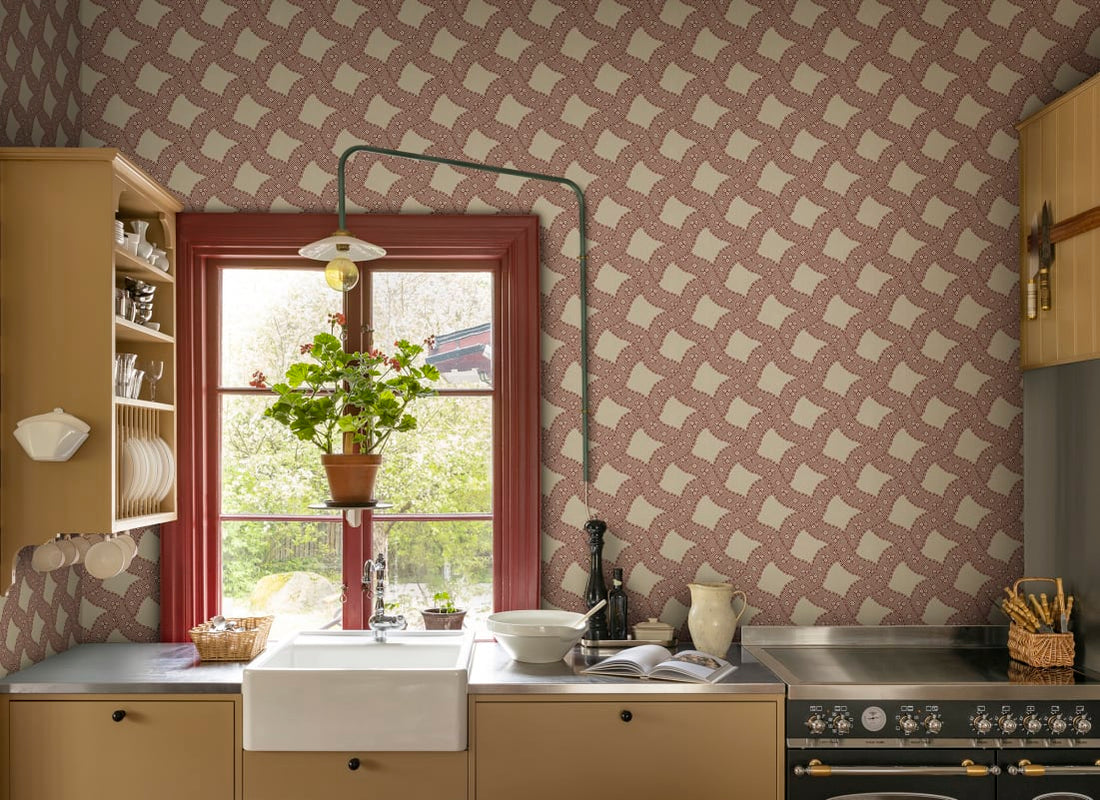 Sandberg behang Annie Red S10820