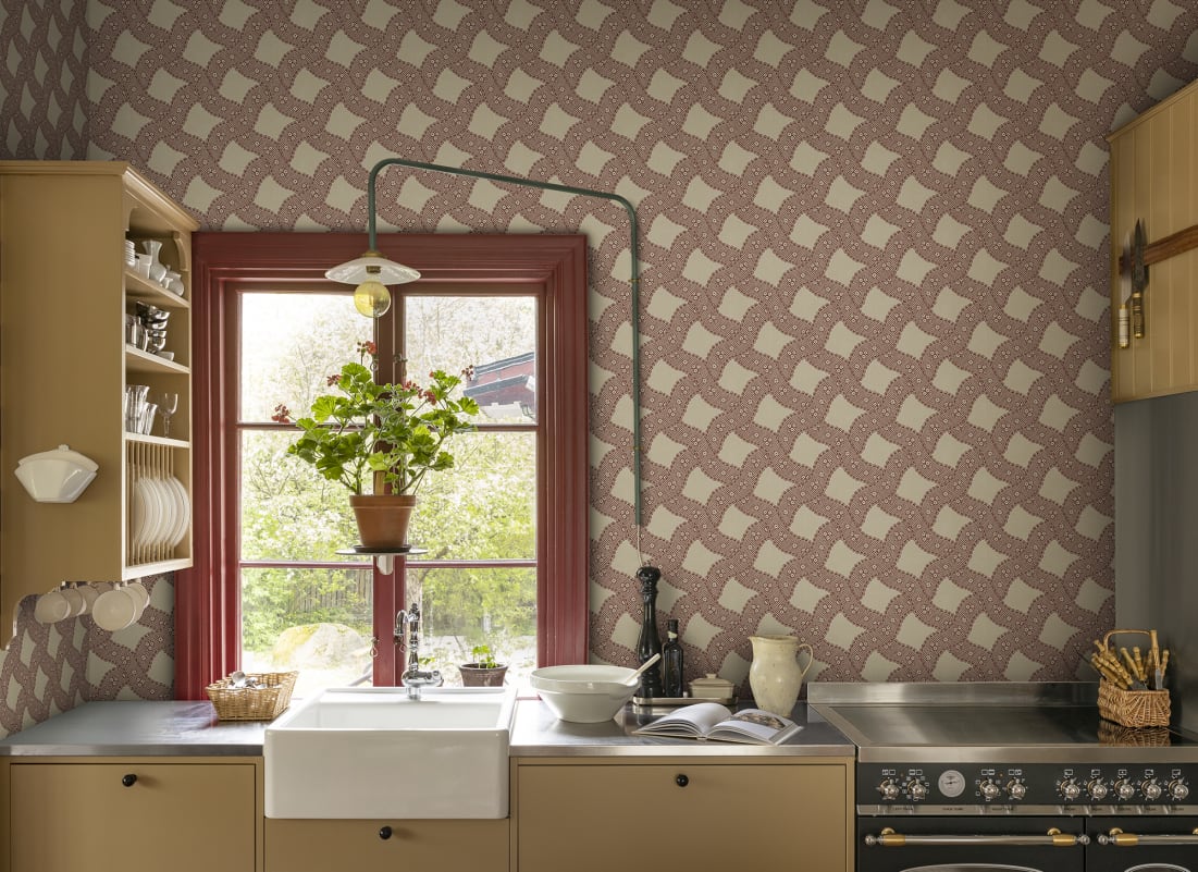 Sandberg behang Annie Red S10820