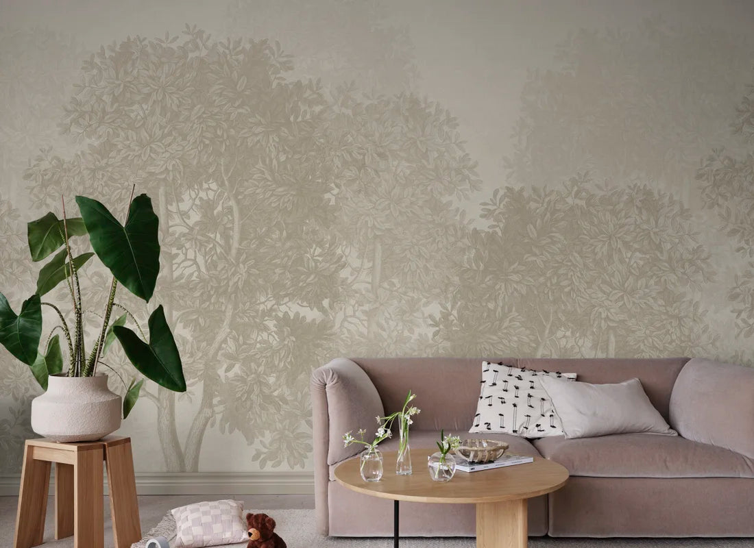 Sandberg behang Charles Mural Beige S10639