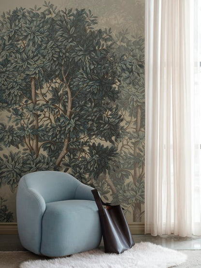 Sandberg behang Charles Mural Blue S10638