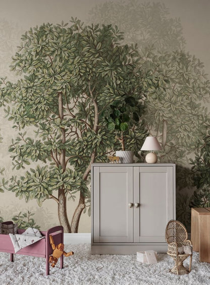 Sandberg behang Charles Mural Green S10637