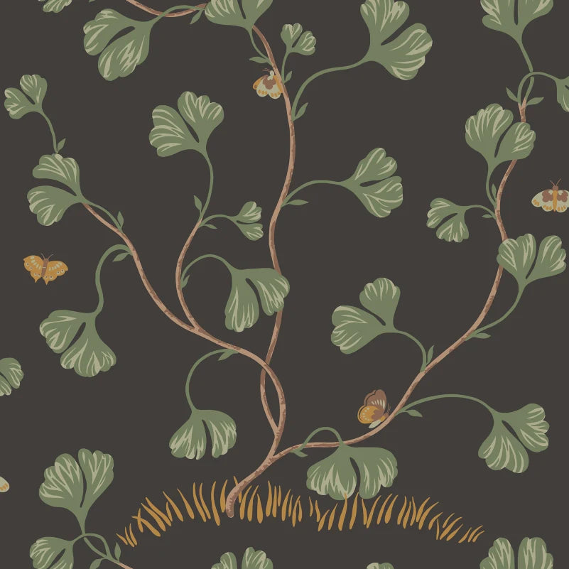 Sandberg behang Ebba Charcoal S10619