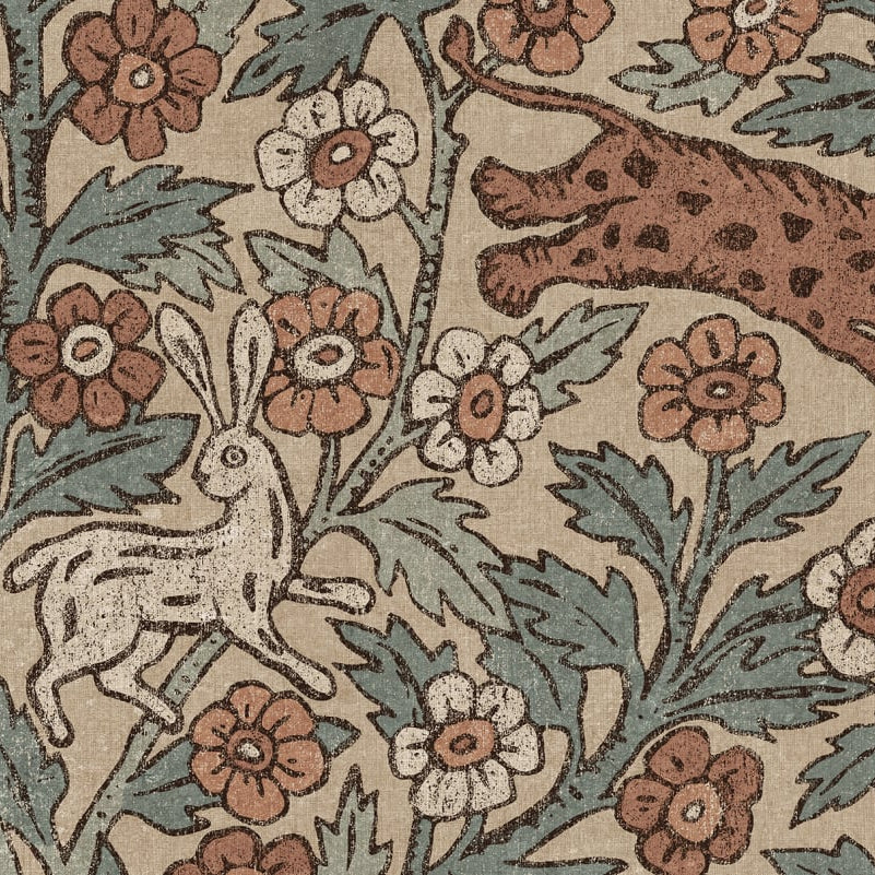 Sandberg behang Eden Misty Blue S10746