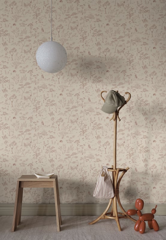 Sandberg behang Hollie Misty Terracotta S10641