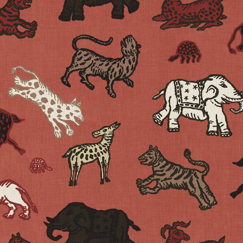 Sandberg behang Leonard Red S10725