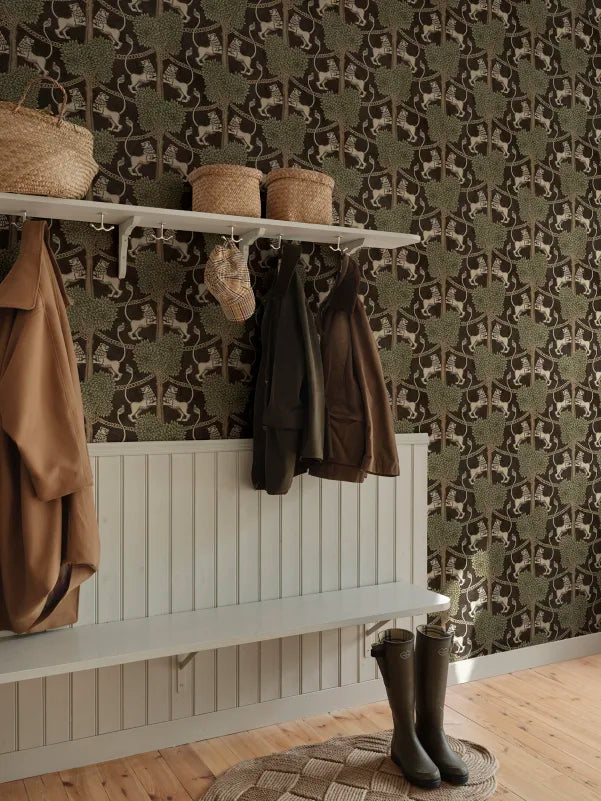 Sandberg behang Leopold Graphite S10737