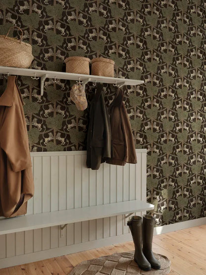 Sandberg behang Leopold Graphite S10737