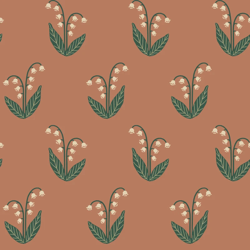 Sandberg behang Lilly Terracotta S10636