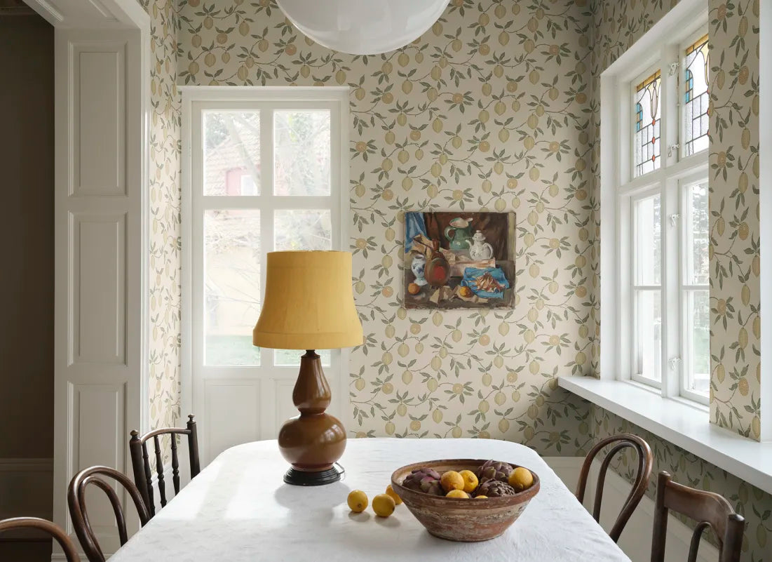 Sandberg behang Limone Yellow S10666