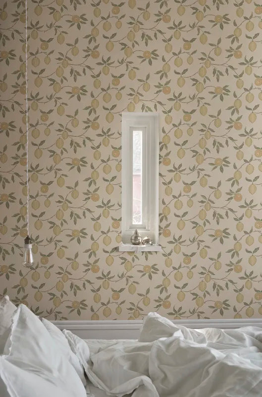 Sandberg behang Limone Yellow S10666
