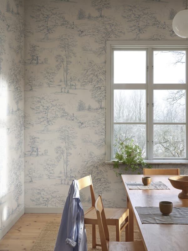 Sandberg behang Montfort Blue S10740