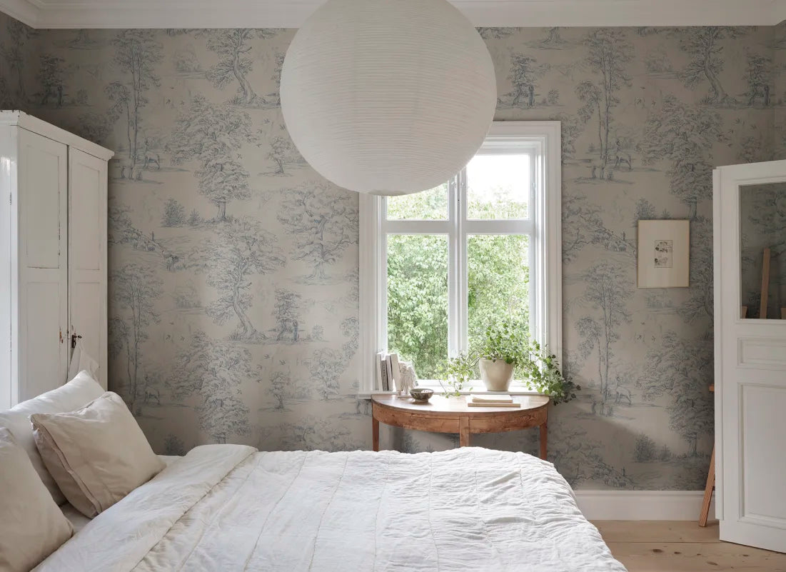 Sandberg behang Montfort Blue S10740