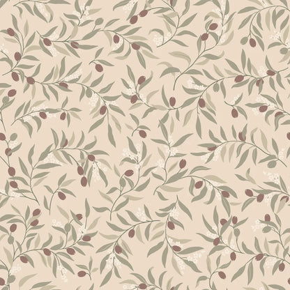 Sandberg behang Olivia Burgundy S10681