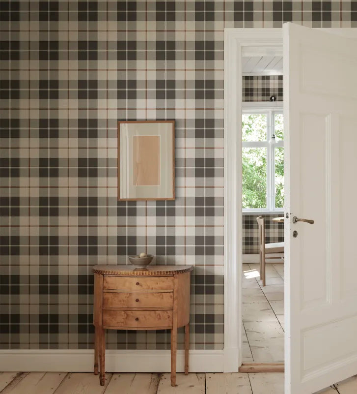 Sandberg behang Ranold Charcoal S10751