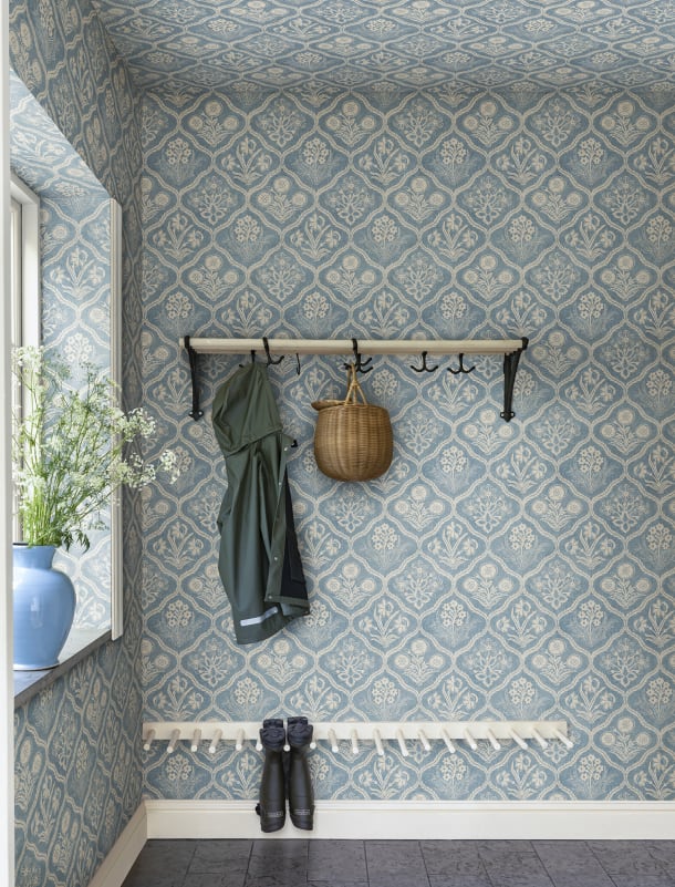 Sandberg behang Rosa Blue S10828