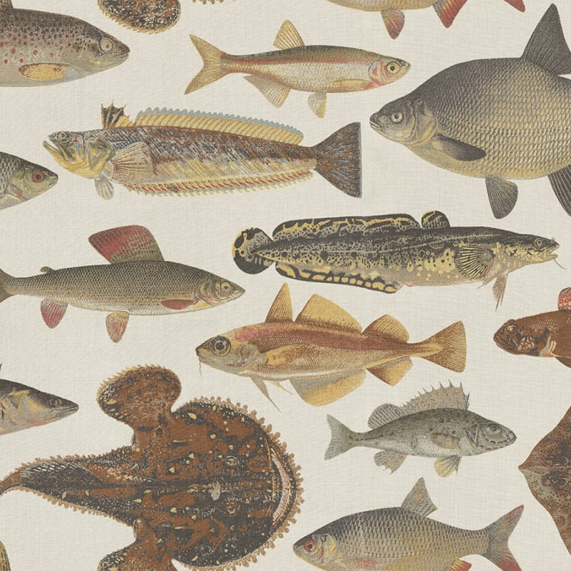 Sandberg behang Scandinavian Fish Beige S10728