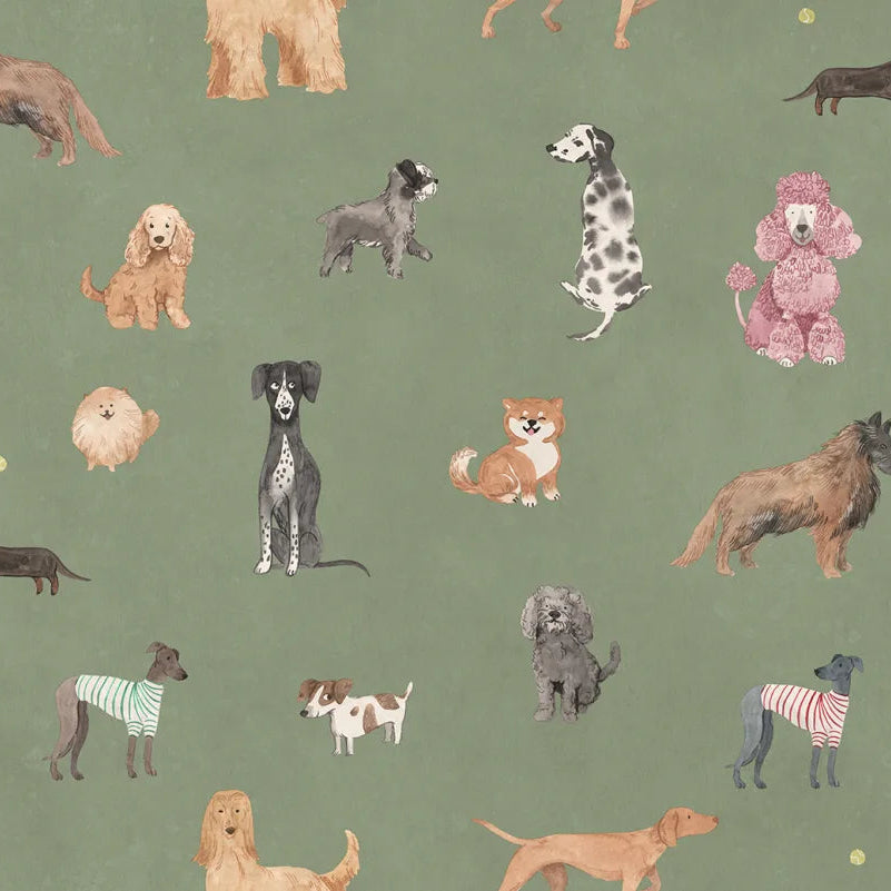 Sandberg behang Taiga And Friends Green S10705