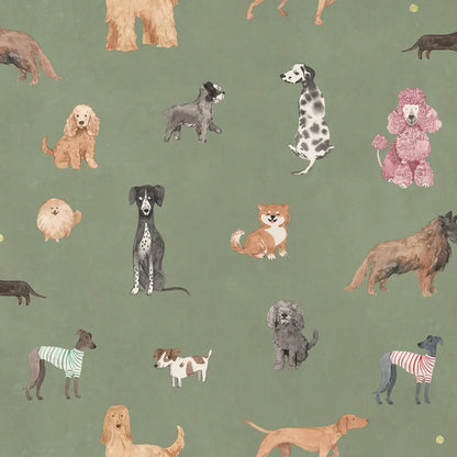 Sandberg behang Taiga And Friends Green S10705