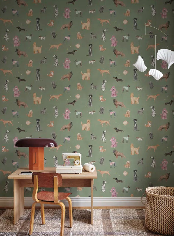 Sandberg behang Taiga And Friends Green S10705