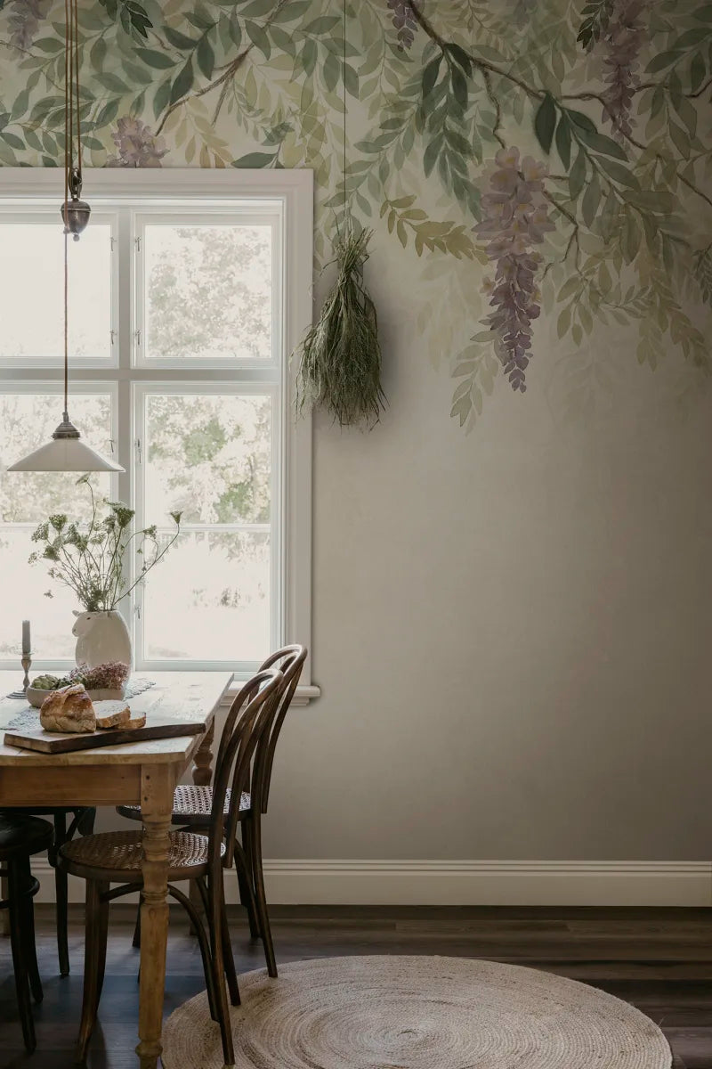 Sandberg behang Wisteria Green S10657
