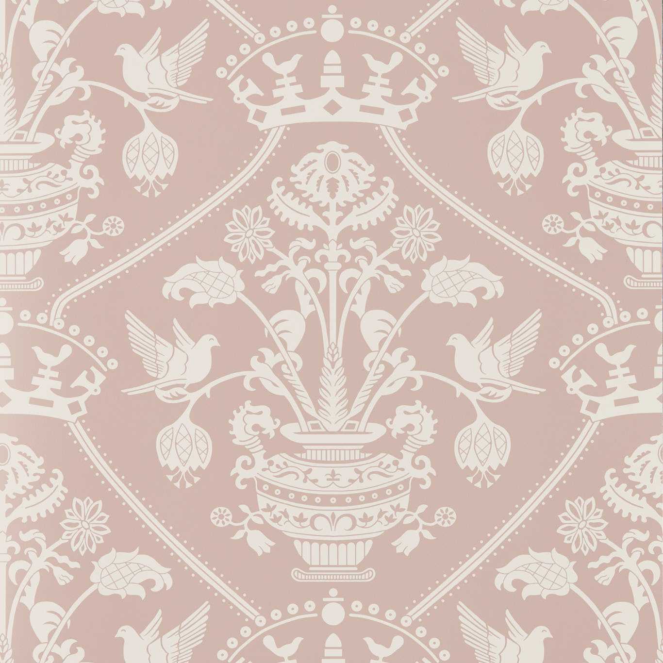 Sanderson Highgrove Damas Rose 217504