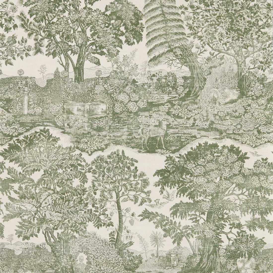 Sanderson Highgrove Toile Yew Green 217479 groen