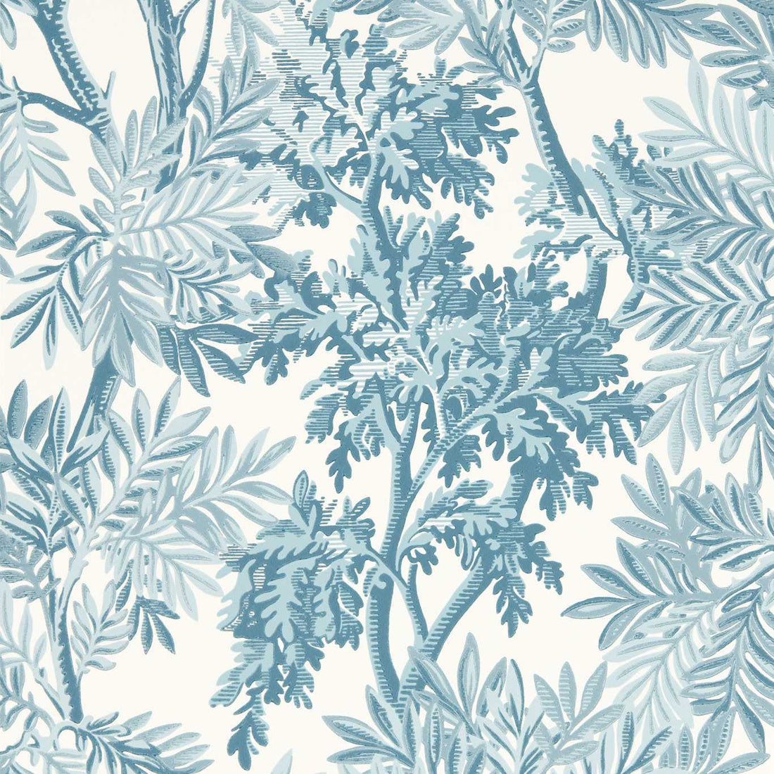 Sanderson Tapestry Trees Pottery Blue 217417