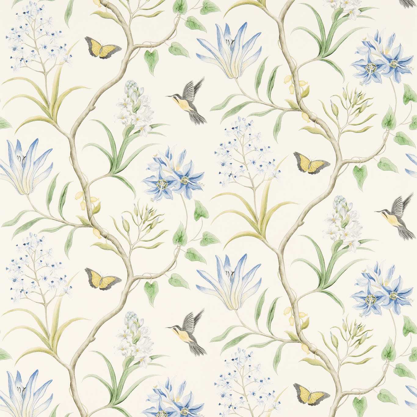 Sanderson behang Clementine Delft Blue 213389