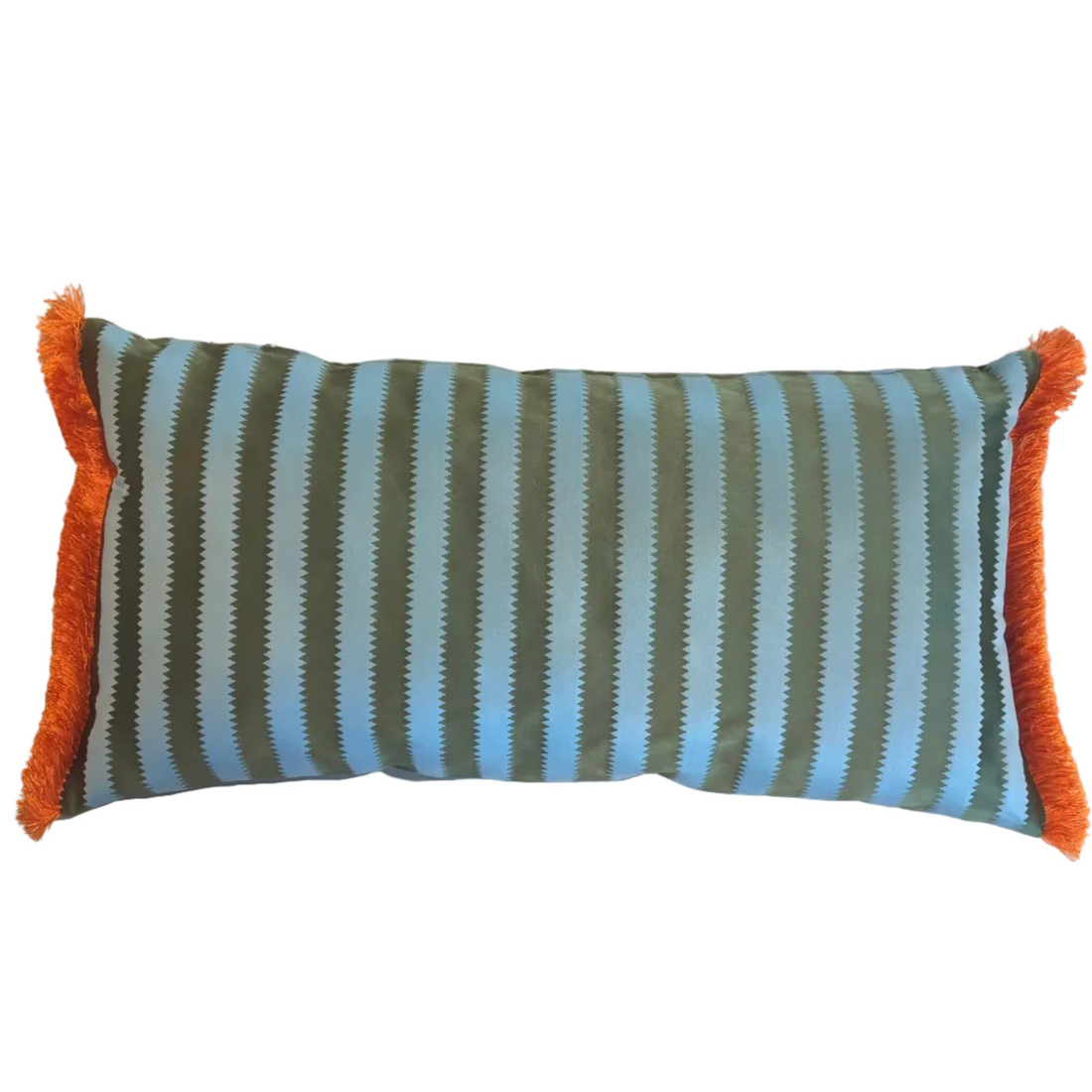 Sanderson kussen Regency Aperigon Gobelin/Porcelain met oranje franje