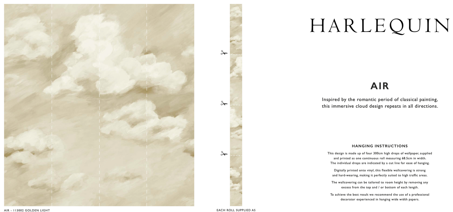 Harlequin behang Air Golden Light 113002