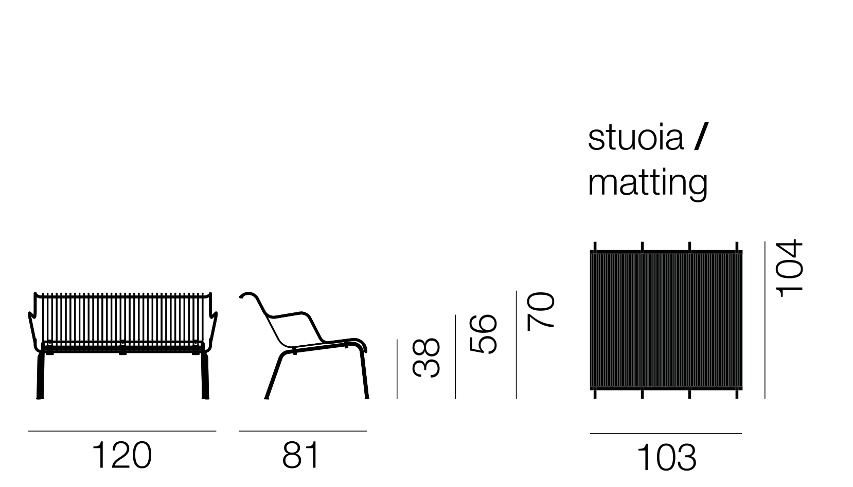 Magis South low bench outdoor