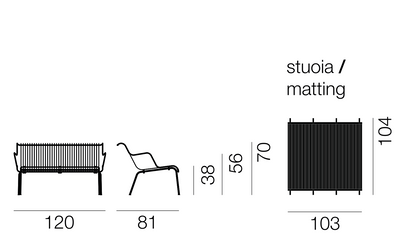 Magis South low bench outdoor