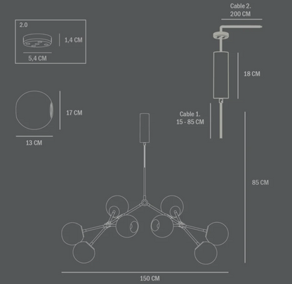 101 Copenhagen Drop Chandelier Globe