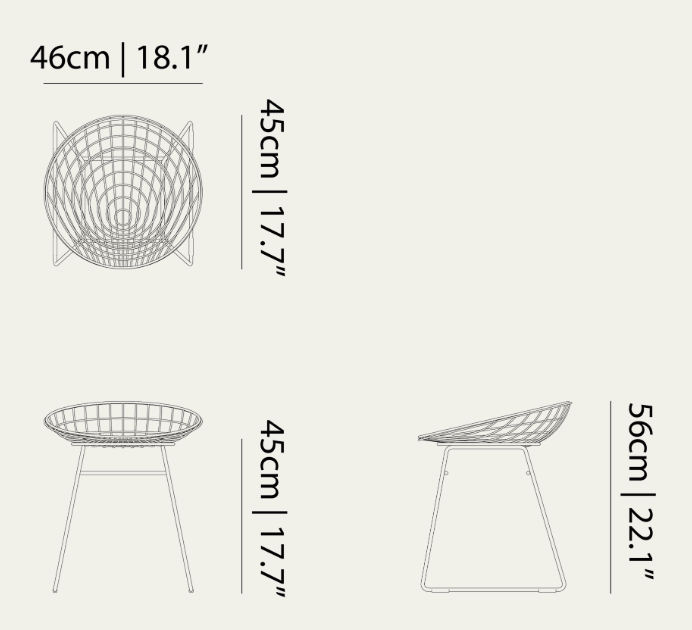 Pastoe SKM05 Wire Stool