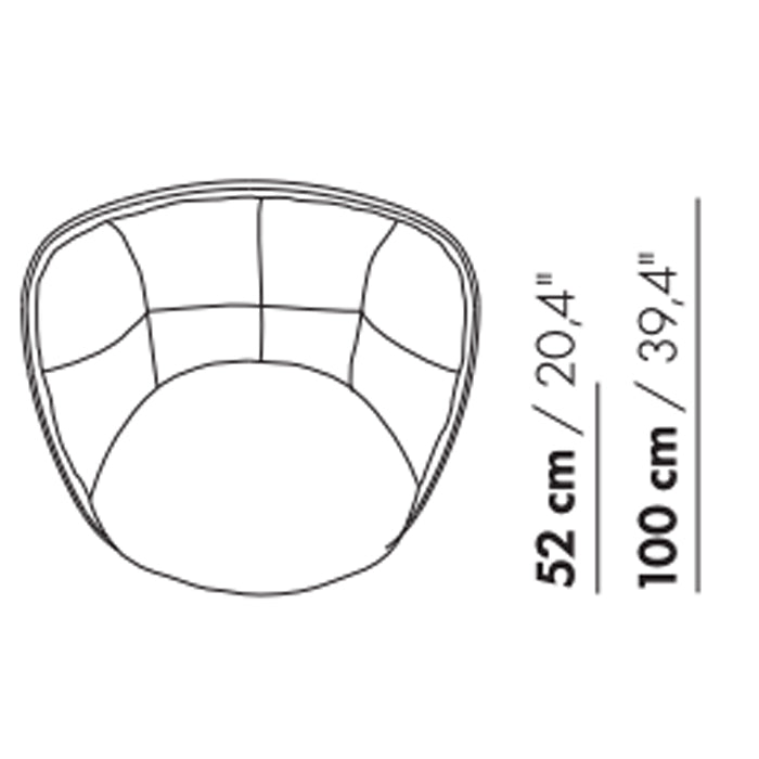 Montis Fabian fauteuil en pouf burano