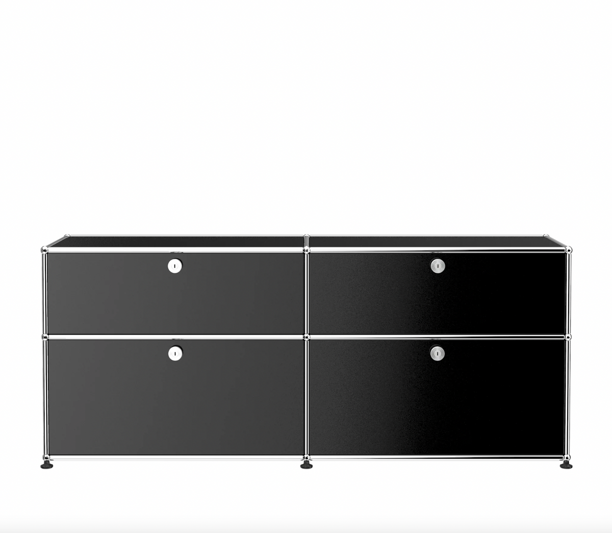USM Haller E1 dressoir met klepdeuren zwart