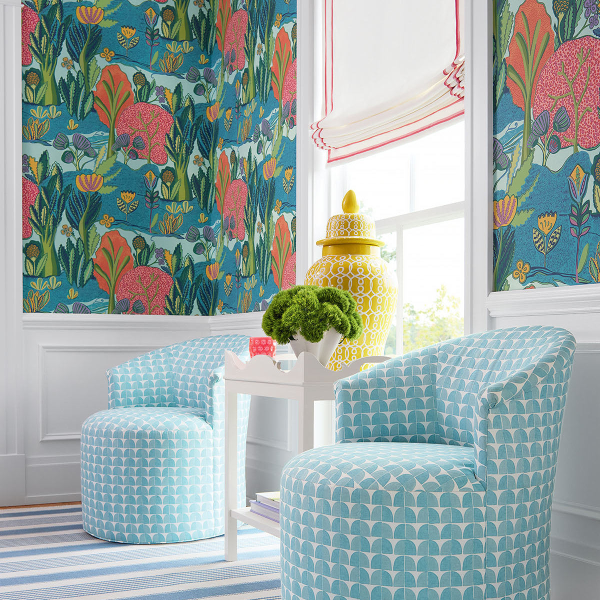 sfeerbeeld Thibaut walpaper Albero uit de Wanderlust collectie 