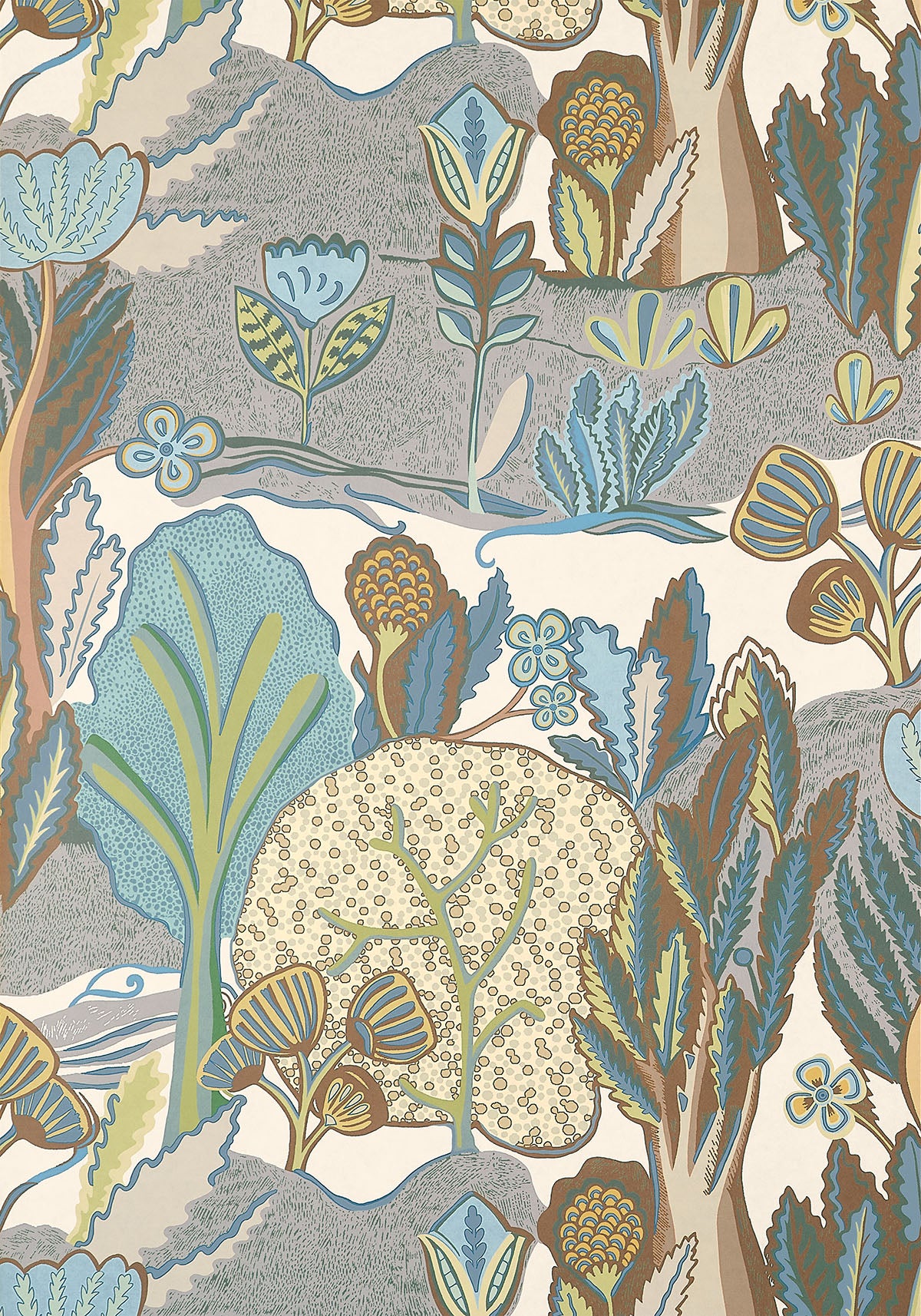 Thibaut Albero behang T45013 Sage en Beige 