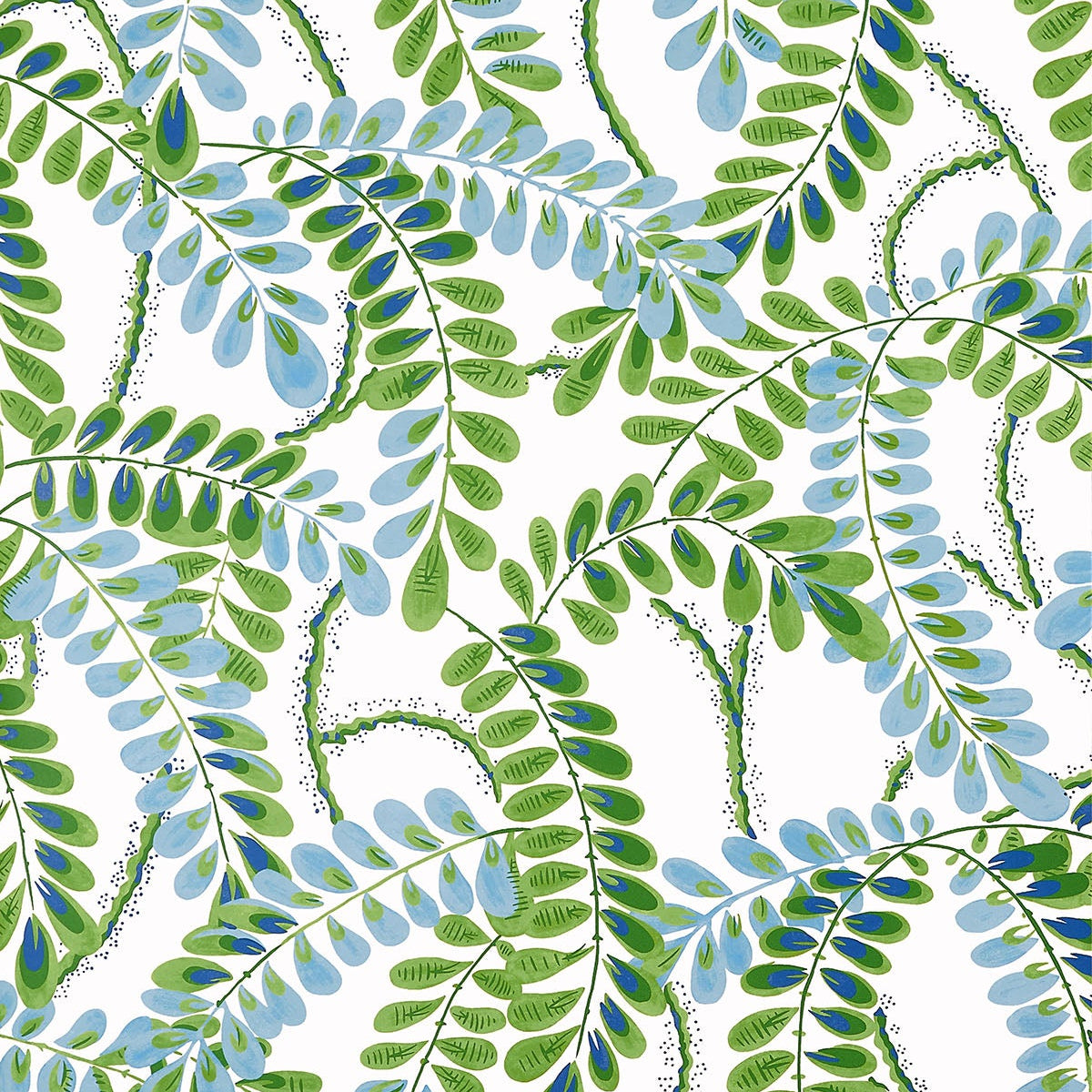 Thibaut wallpaper Augusta T45038 Blue and Green 
